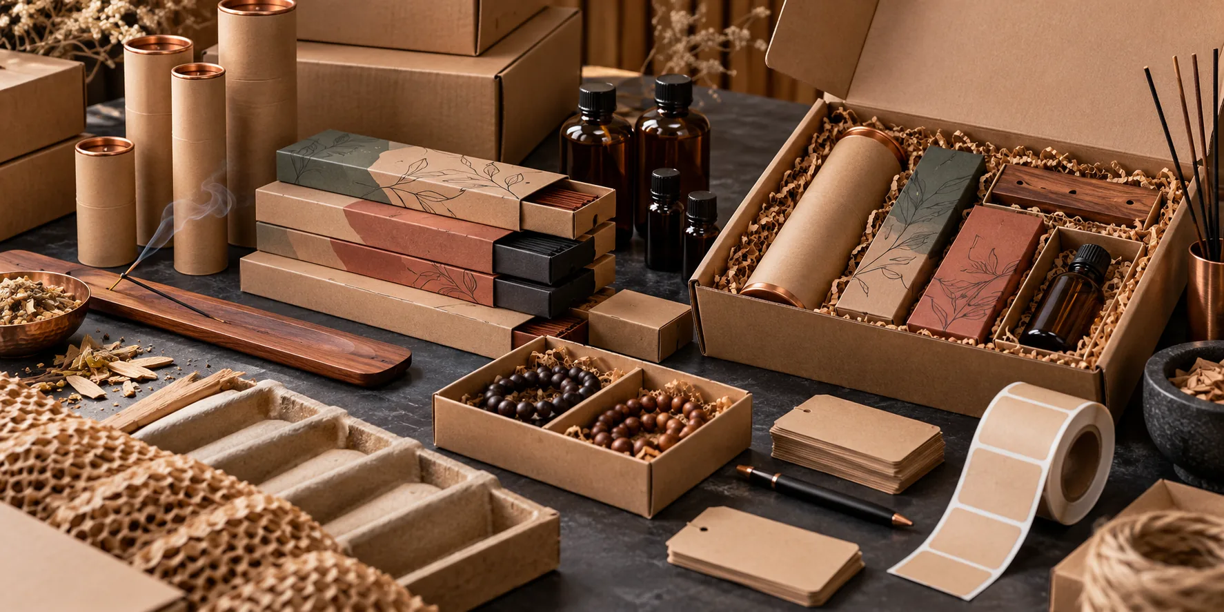 Human sandalwood program packaging and fulfillment desk